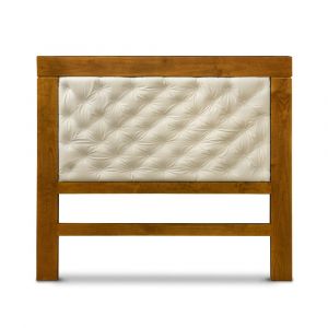 Respaldo para Sommier PATRIA EURO CAPITONE 160Cm Color Caoba Tapizado Beige