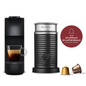 Cafetera NESPRESSO ESSENZA Mini C White +  Aeroccino 